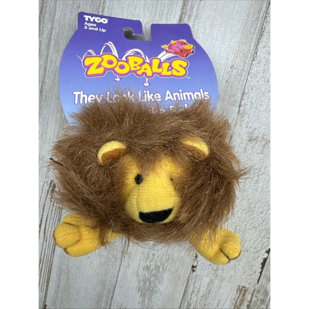 Assorted 1996 Tyco ZOOBALLS Lion Kangaroo Cow Dinosaur Bee Penguin Dog Pig Cat